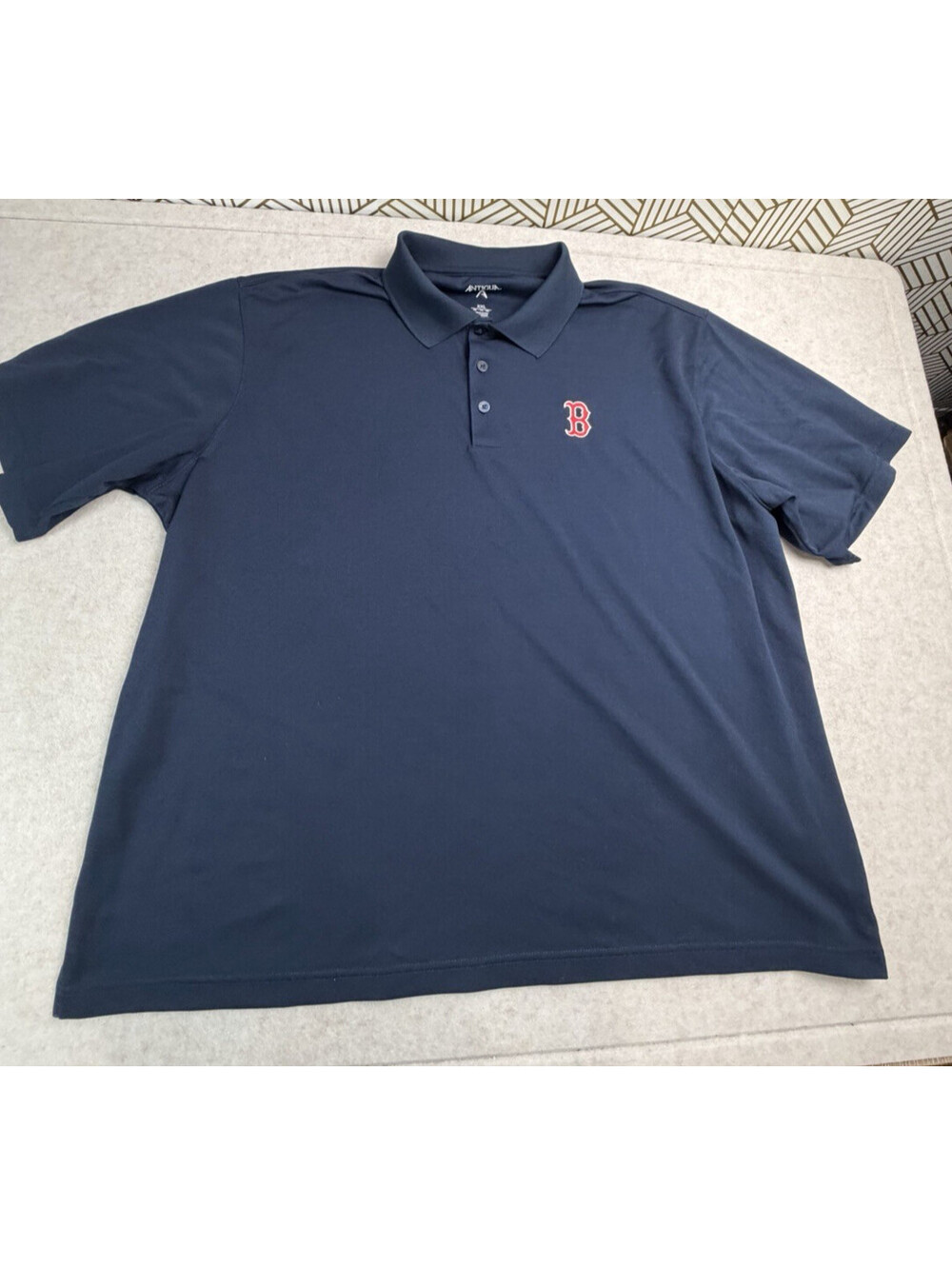 Antigua Shirt Mens XXL Navy Blue Boston Red Sox "B" Logo 2XL